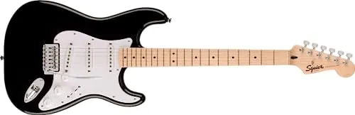 Squier Sonic Stratocaster Maple Fingerboard White Pickguard [Black]