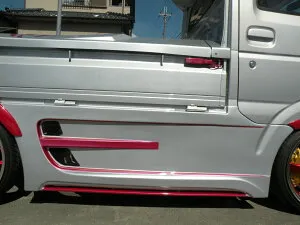 スーパーキャリイ キャリー キャリィ DA16T サイドステップ ダクトサイド2段左右 アルミラス 未塗装 翔プロデュース Novel SUPER ノベル スーパー 翔劇超歴