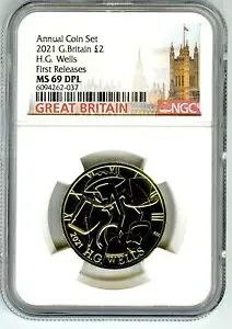 2021 イギリス 2PD H. G.ウェルズ NGC MS69 DPL 初回リリース レア