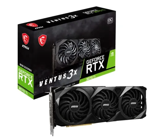 MSI GeForce RTX 3070 Ti VENTUS 3X 8G OC ゲーミング グラフィックスカード - 8GB GDDR6X 1800 MHz PCI Express Gen 4 256ビット 3x DP v 1.4a HDMI 2.1 (4