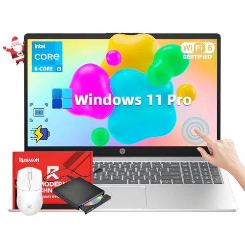 HP (エイチピー) 2025 エッセンシャル タッチスクリーンノートパソコン - Win 11 Pro ? AI-Powered Copilot ? Intel 第13世代 6-コア i3 (最大4.5GHz) ? HD アンチグレア BrightVie