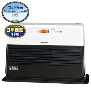 ダイニチ 石油ファンヒーター大容量 木造26畳コンクリート35畳 FZ-104(WK) ホワイト×ブラック 大きなスペースもこれ1台で暖かいハイパワーモデル 在庫処分 【キャンセル不可・北海道沖縄離島