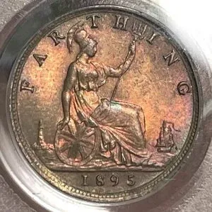 1895年 ファーシング ヤングバンヘッド PCGS MS64RB 1/4D 素晴らしいカラー - トップポピュレーション