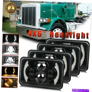 USヘッドライト 4x6 インチ240W LEDヘッドライトHi-Lo Beam DRL用PeterBilt 379 378 378 357 Kenworth 4x6 inch 240W Led Headlight Hi-Lo Beam DRL For Peterbilt 379 378 357 Kenworth【並行輸入品】