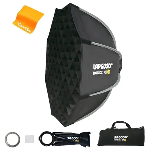 ソフトボックス八角形60 cm、ハニカムメッシュ付きハンドヘルド折りたたみソフトボックス、Bowensスタンド対応V850II V850III V 860II-C/N/S/F、V860III-C/N/S/F/O、TT685II-C/N/F/O、TT600/