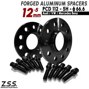 Z.S.S. AP メルセデスベンツ 社外ホイール用 Cクラス W204 W205 W206 C43 C63 AMG スペーサー 12mm 5x112 PCD112 66.6φ テーパーボルト付