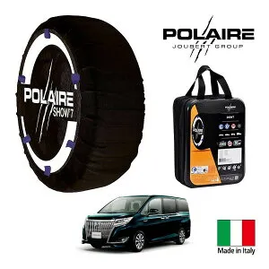 P10倍 エントリー 【POLAIRE正規品】ポレア ポレイル SNOW SOCKS Show7 トヨタ エスクァイア ZRR80G 195/65R15 15インチ フロント スノーソックス 布製 タイヤ チェーン 非金属 イタリア製