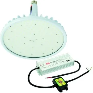高天井用LED器具 ハイディスク300W 口金式 高効率タイプ 水銀灯1000W相当 昼白色 直流電源装置外付け型 ワイドタイプ 口金E39 クリア L300V2-E39-HW-50K