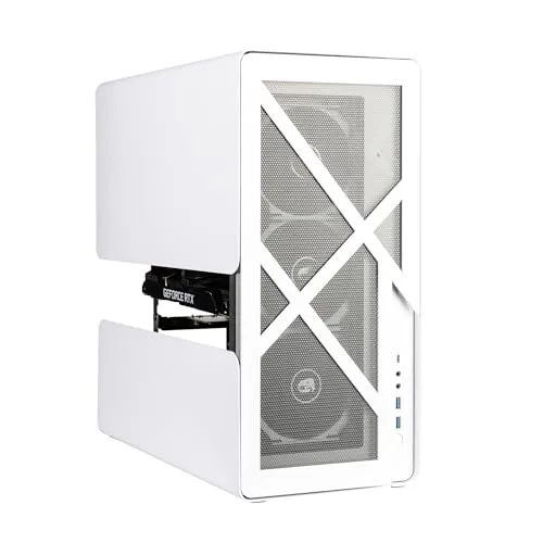 Velztorm ホワイト Addux ゲーミング&エンターテイメント カスタム デスクトップ (AMD Ryzen 9-5900X 12コア、GeForce RTX 3050、16GB RAM、1TB PCIe SSD、WiFi、USB 3.2、HDMI