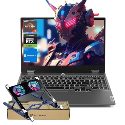 Lenovo (レノボ) LOQ RTX 5060 ゲーミングノートパソコン 15.6インチ FHD 144Hz AMD Ryzen 7 250 16GB DDR5 RAM 1TB PCIe M.2 SSD バックライトキーボード ノートパソコンクーラー