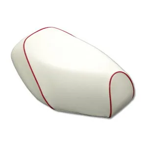 アドレスV125S（ADDRESS）CF4MA 被せタイプ 国産シートカバー 白/赤パイピング GRONDEMENT（グロンドマン）