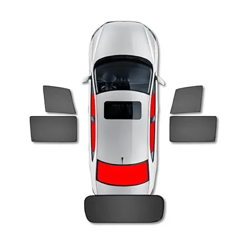 マグネット式カーウィンドウシェード のために BMW 1er Coupe E82 2007-2011,車のサイドウィンドウ、リアウィンドウ、サンシェード。紫外線カット＆プライバシー保護,5PCS [並行輸入品]