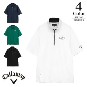 キャロウェイ ゴルフウェア 8WAYストレッチ撥水半袖ブルゾン c26116100 【M/L/LL寸：メンズ】Callaway キャロウエイ ゴルフウエア アウター メンズ【2026春夏】【メール便】