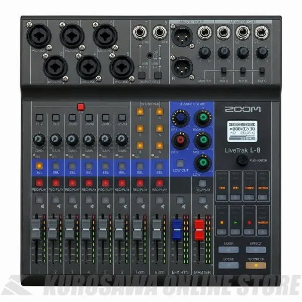 ZOOM LiveTrak L-8 【デジタルミキサー／MTR】【ONLINE STORE】