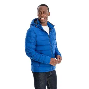ロンドンフォグ メンズ アウター ジャケット・ブルゾン Men's London Fog Hooded Puffer Jacket Bright Blue ブルー