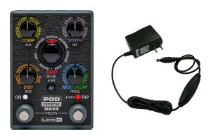 LINE6 POD Express Bass+DC-1G ベース用 アンプ/エフェクト プロセッサー+純正アダプター【送料無料】