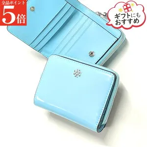 【正規品・新品・GW直前スーパーSALE全品P5倍＆全品5％値引きクーポン30日迄】トリーバーチ 149910 400 Emerson Patent ミニ ウォレット レディース 二つ折り財布 女性用 婦人用