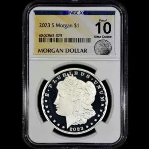 2023-S プルーフ シルバー 記念 1 ドル ? モルガン ダラー ? NGCX 10 NGC X PF-70 PR 25