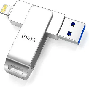 Apple認証 iDiskk MFi取得 64GB iPhone USBメモリ iDiskk iPad USB 変換アダプタ Lightning iPad iPhone 用 外付 容量不足解消 iPad Air/mini/ iPhone 14/14 pro/13/13 pro/13 mini/12/12 pro/12 mini/11/11 Pro/ X /XR/XS MAX/6/7/8 対応 スマホ