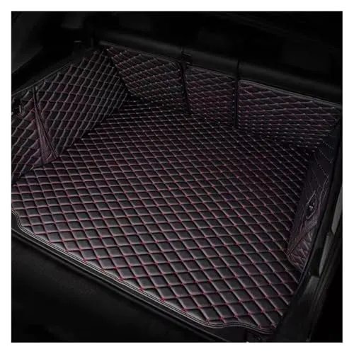 カーゴマット に適合する A4 2010-2014 2017-2019 車のトランクカバーパッドカーゴライナーインテリアプロテクターアクセサリーカスタム車のトランクマット(Black-red B,2017-2019)