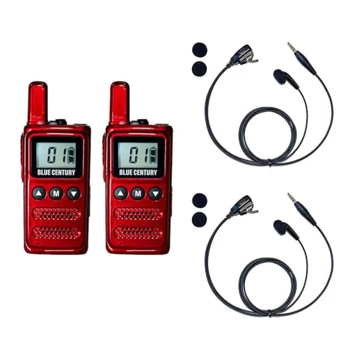 BLUE CENTURY ブルーセンチュリー 国内メーカー 超小型 特定小電力 トランシーバー BC-23 Chanty Plus RED (シャンティ プラス レッド) 2台セット 大型モニタ搭載 USB-C 充電器/ベルトクリップ等付属 インカム 総務