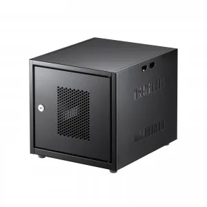 CP-KBOX6BK 機器収納ボックス 機器収納ラック マルチラック NAS、HDD、ルーター、ネットワーク機器 幅30×奥行35×高さ30cm 鍵付 NAS・UPS収納ボックス