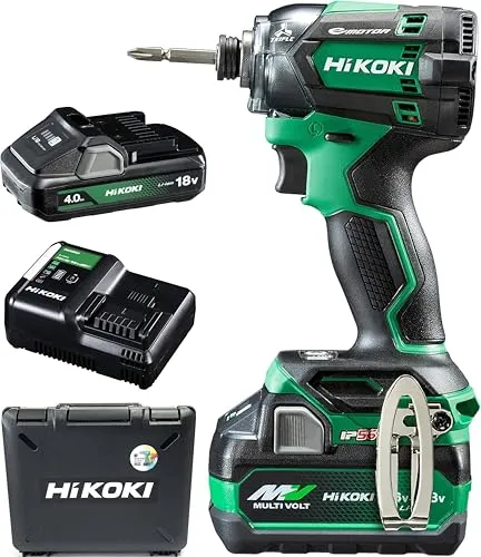 【セット買い】【Amazon.co.jp限定】 HiKOKI(ハイコーキ) 18V充電式インパクトドライバ WH18DC(XPZ) + 18V-4.0Ah電池 BSL1840M