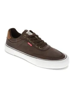 リーバイス メンズ シューズ スニーカー レース レザー フェイクレザー Levi's Men's Munro UL Faux Leather Lace-Up Sneakers Brown Tan ブラウン