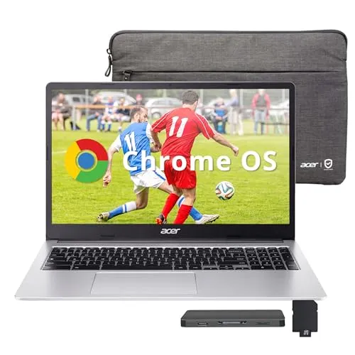 Acer Chromebook 315 15.6インチ FHD ノートパソコン Intel Celeron N4500 4GB LPDDR4 RAM 224GB ストレージ (64GB eMMC+160GB ドッキングステーションセット) テンキーパッド