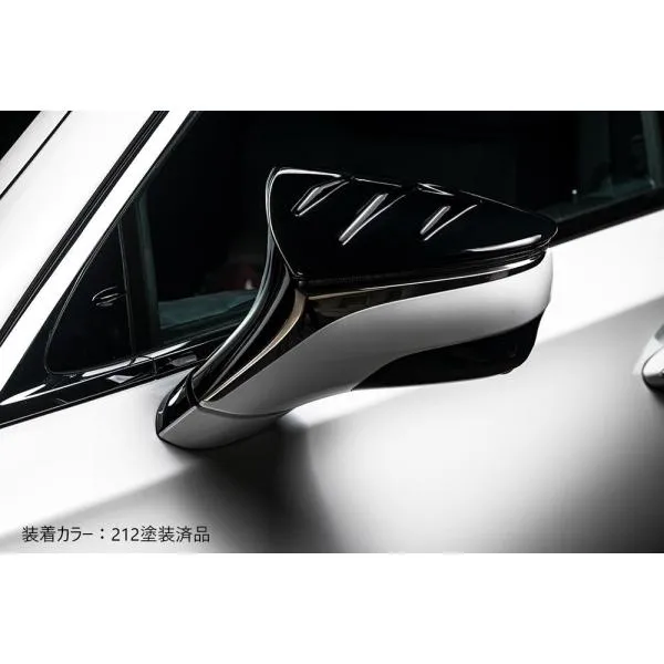 【マットブラック塗装済品】[レクサス LS500/LS500h F SPORT 後期]プルシアンブルー ドアミラーカバー エムズスピード mzspeed 外装 カスタム エアロパーツ