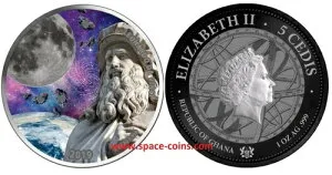 2019 - ガーナ、レオナルド・ダ・ヴィンチ、月の隕石3個、セディ5個、NWA 4734、8599