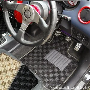 レクサス IS GSE20/GSE21/GSE25 ウェーブチェックフロアマット 日本製 フロ アマット カーマット チェック柄 全席分