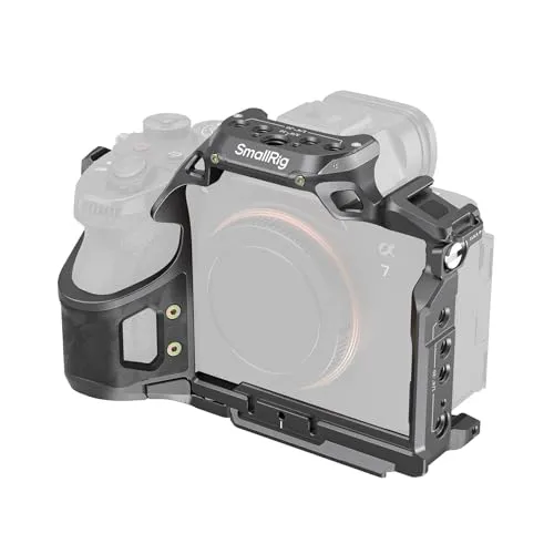 SmallRig A7 V / A7R V / A7 IV対応 "Rhinoceros" カメラケージ Sony Alpha 7 V/Alpha 7R V/Alpha 7 IV/Alpha 7S III/Alpha 7R IV用、洗練された流線型デザイン