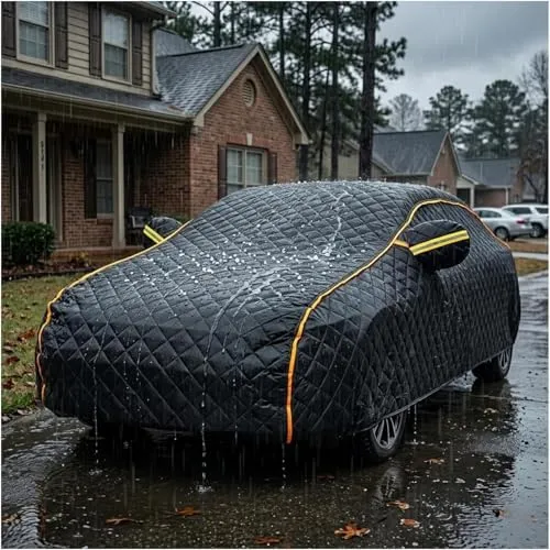 車 ボディカバー 裏起毛 適用プリウス PRIUS 60系 2023年~現行, 5層の厚カーカバーみのある耐雹性完全保護 雪対策、耐候性防静電素材 ve565h