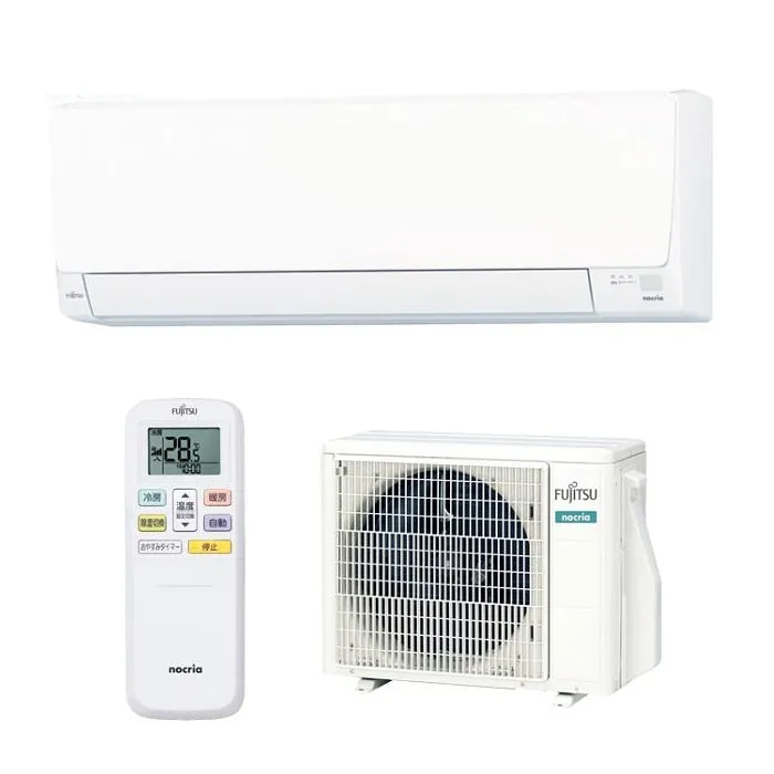 富士通ゼネラル AS-AH255S-W ルームエアコン ノクリア noctia AHシリーズ 8畳用 ホワイト 2025年モデル 単相100V リモコン付 クーラー 冷房 暖房 FUJITSU GENERAL