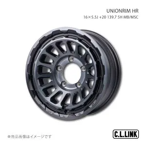 C.L.LINK シーエルリンク UNIONRIM HR 16×5.5J +20 139.7 5H MB/MSC UHR165513975mbmsc