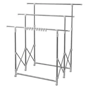 【アイリスオーヤマ IRIS】伸縮万能室内物干し H-MS3S 約5人分 幅111～150×奥行20～114×高さ120～165cm 花粉対策