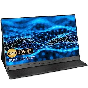 EVICIV モバイルモニター 15.6インチ 1920*1080 ゲーミング用 ポータブルディスプレイ IPS液晶パネル 薄型 軽量 ペンホールスタンド VESA 保護カバー USB Type-C 標準HDMI PS4/XBOX/Switch/PC/Macなど対応 在宅