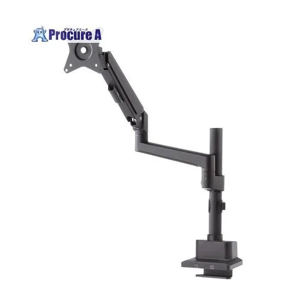 SANWA モニターアーム ディスプレイアーム ガススプリング 薄型クランプ 耐荷重1から9kg 32インチまで対応 ブラック ■▼716-2849 CR-LAC1407BK 1個