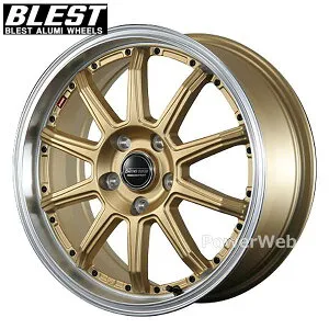 BLEST BAHNS TECH S10-DP 16インチ 6.0J PCD:100 穴数:5 inset:45 セミグロスゴールド (ブレスト バーンズテック S10DP) [ホイール1本]