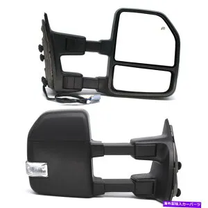 USミラー 1999年から2007年のけん引鏡 Towing Mirrors For 1999-2007 Ford F250 Super Duty Truck Power Heated Turn Signal【並行輸入品】