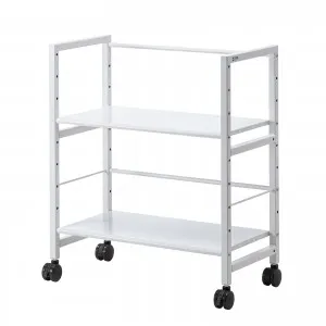 WG-207 高耐荷重ワゴン（2段）横幅70cm 奥行34.5cm 高さ80.3cm 耐荷重80kg キャスター付 ファイルワゴン