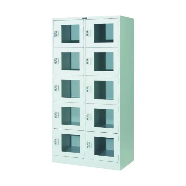 トラスコ中山 【個人宅不可】 TRUSCO 窓付きコインロッカー10人用 WSV10M-CR [1-124-7039]