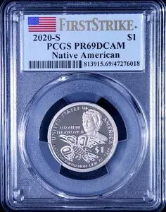 2020 S $1 SACAGAWEA 反差別ペラトロヴィッチ NA PCGS PR69 DCAM FS