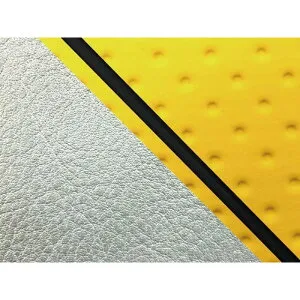 Grondement W650（99年 EJ650A1/C1） 国産シートカバー 張替 フルエンボスイエロー ライン シルバーライン 仕様 黒パイピング GH5557KC4054P10 グロンドマン シート関連パーツ W650