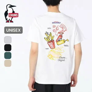 チャムス アンチバグファーストフードポケットTシャツ CHUMS Anti-Bug Fast Food Pocket T-Shirt メンズ レディース ユニセックス CH01-2715 トップス ティシャツ 半袖 カットソー クルーネック 防虫 タウ