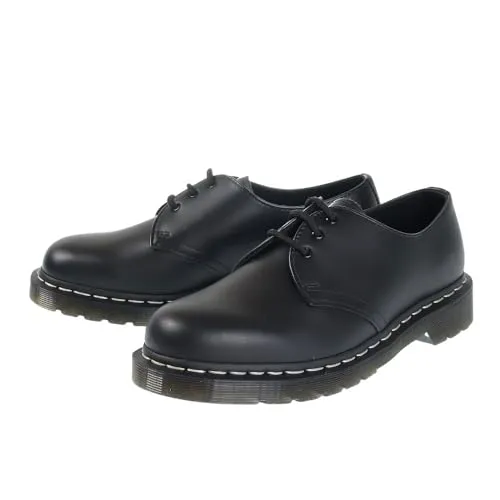 ドクターマーチン（Dr.MARTENS） カジュアルシューズ 1461 WHITE STITCH 3 ホール シューズ 24757001 通勤 会社 日常履き （ブラック/２５．０/Men's、Lady's） [並行輸入品]