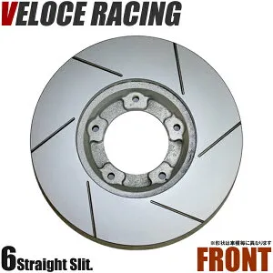 VELOCE RACING ヴェローチェレーシング ブレーキローター S6 パターン 6本スリット(ストレート) フロント左右2枚セット SUBARU インプレッサWRX Sti 型式 GDB 年式 04/6～07/11 品番 3617025