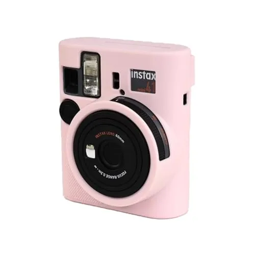 カメラソフトシリコンケース ピンク スムースラバー アーマー スキン ボディカバー プロテクター Fujifilm Instax Mini 41インスタントフィルムカメラ用