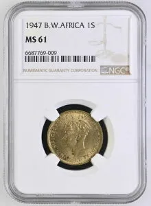 英国西アフリカ 1シリング 1947 NGC MS 61-